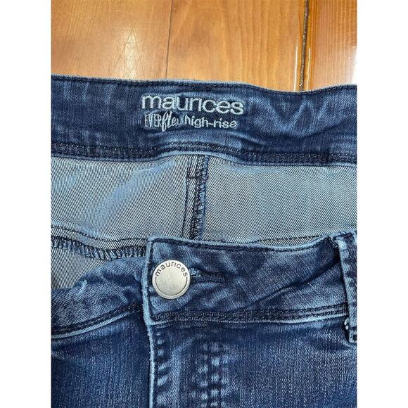 Maurices Womens Plus Size 18W Short High Rise Bootcut Jeans Blue Stretch - Picture 8 of 11
